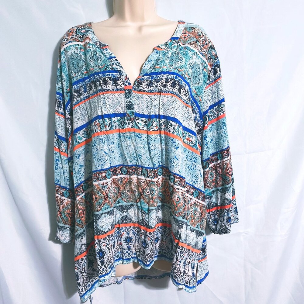 Cato Blue Plus Size Top Size 26/28W